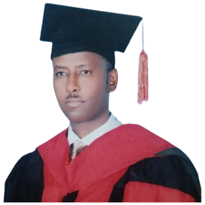 Professor Meareg Amare in academic regalia